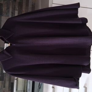 Dark Purple Poncho Shawl Cape